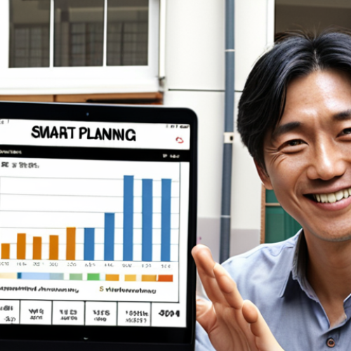 **

"Japanese apartment building exterior, sunny day. Focus on a smiling landlord (male or female) holding a tablet displaying a graph showing income increasing and taxes decreasing. Overlay text: 'Smart Tax Planning = Higher Rental Income!' Realistic, high detail."

**