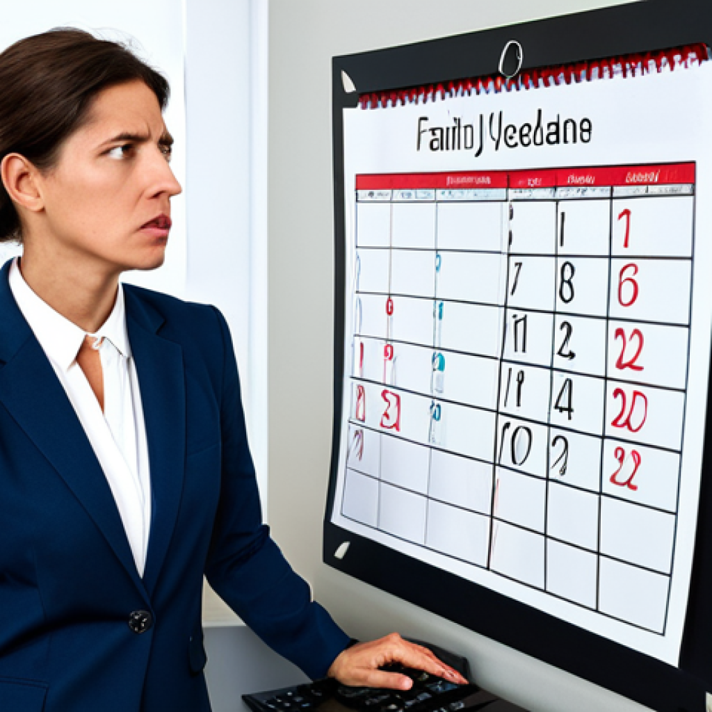 Tax Deadline Awareness**

A fully clothed professional woman looking stressed at a calendar with a tax deadline highlighted, in a bright, modern office. She is wearing a modest business suit. The scene emphasizes the importance of meeting tax deadlines. Safe for work, appropriate content, fully clothed, professional, perfect anatomy, correct proportions, well-formed hands, proper finger count, natural pose, high quality, family-friendly.

**