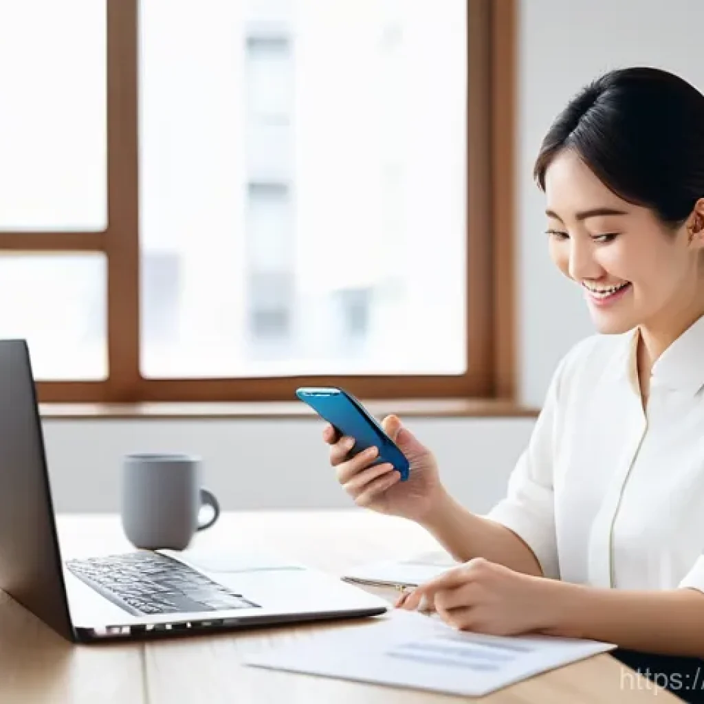 근로소득 원천징수 신고 - **A modern Japanese professional filing taxes with ease.** A well-dressed Japanese woman in her earl...