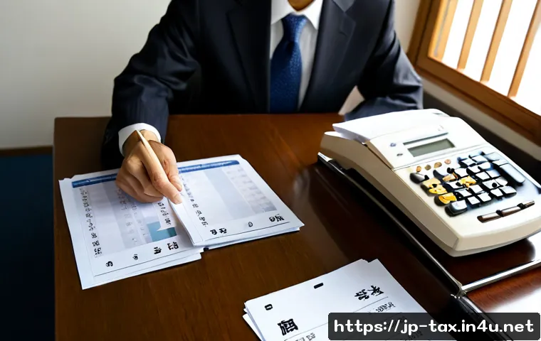 퇴직소득세 계산법 - Photorealistic Japanese retirement planning consultation, a mature Japanese office worker and a prof...